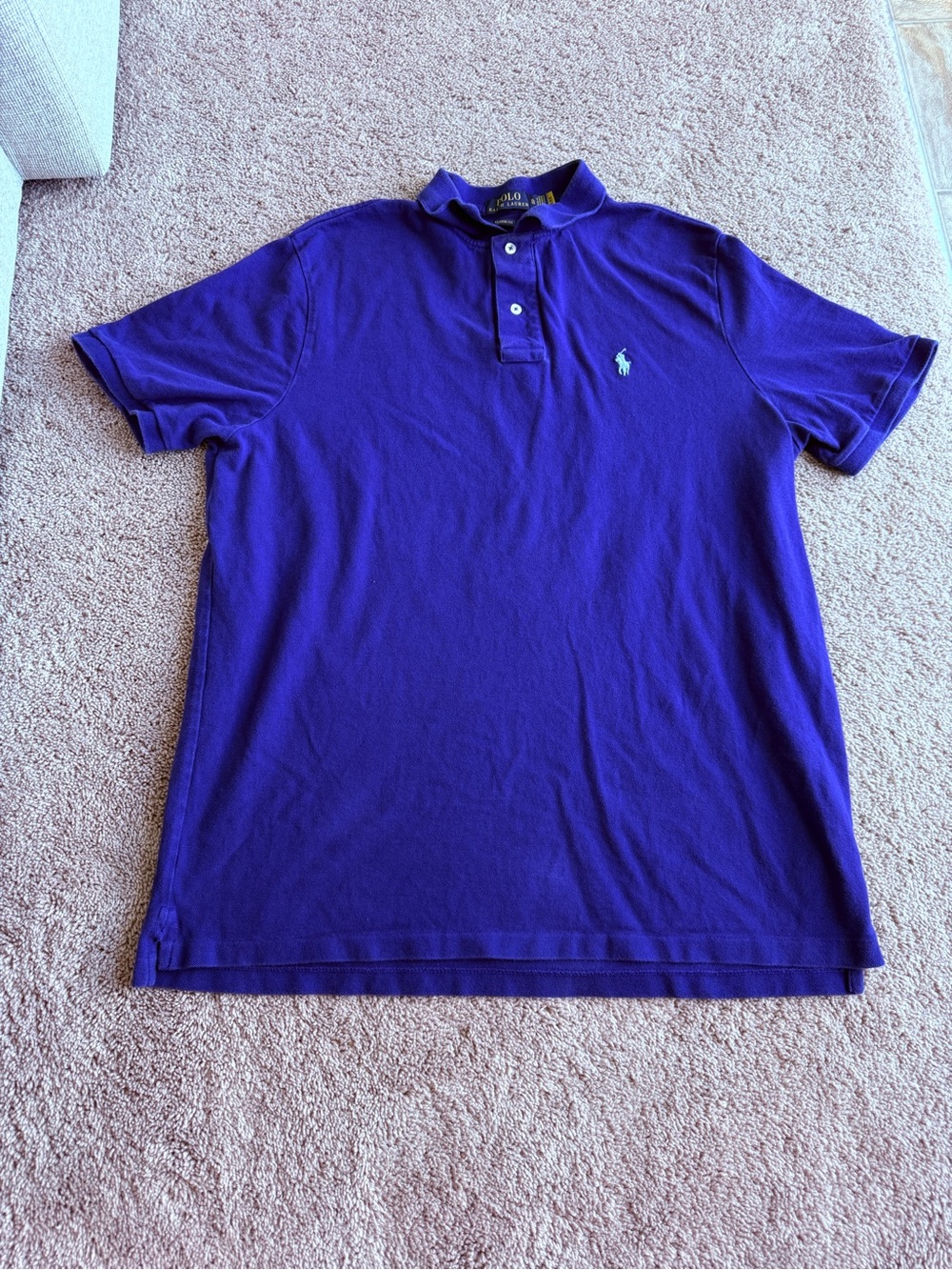 Ralph Lauren vibrant blue Polo Shirt with Embroidered Pony